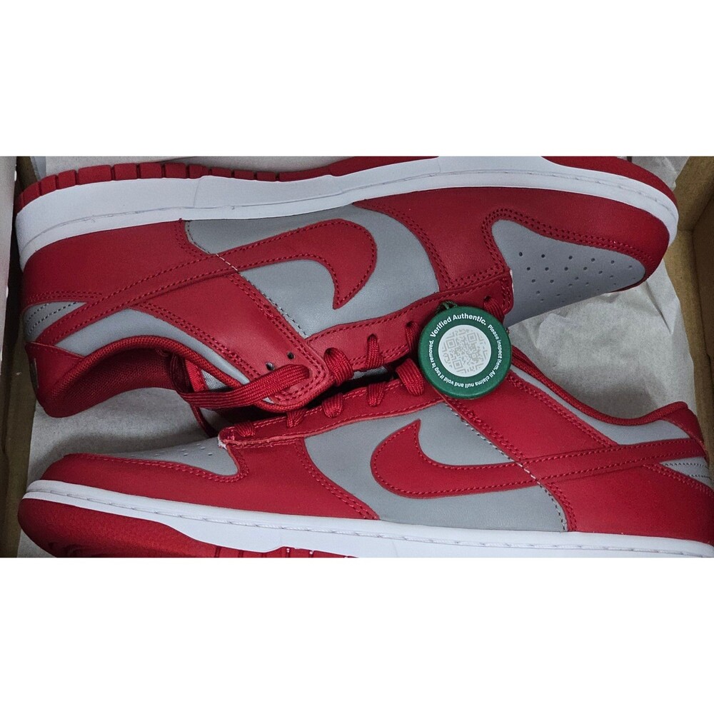 Nike Dunk Low Retro Shoes Red Gray Sneakers Men's 10 DD1391-002 UNLV 2021 Rebels